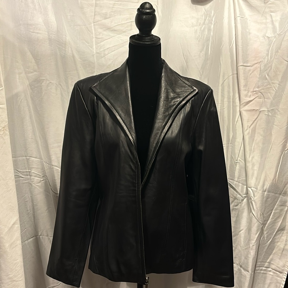 Nine West Separates Black Leather Jacket - Women’s Size Large